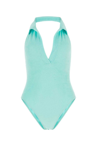 Shop Lisa Marie Fernandez Swimsuits In Light Blue