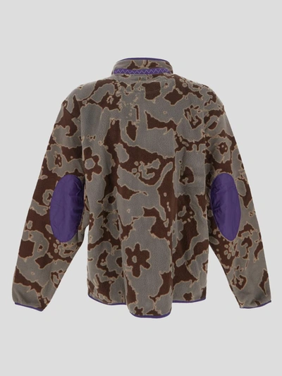 Shop Puma Jackets In <p> X Perks And Mini Purple Pile Jacket In Polyester With Camo Pattern Print