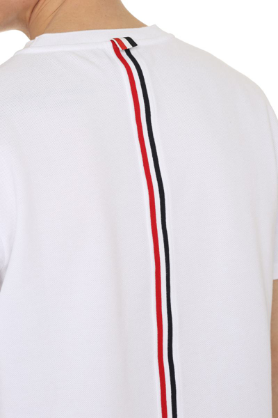 Shop Thom Browne Cotton Piqué T-shirt In White