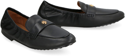 Shop Tory Burch Leather Ballet Loafer In Black