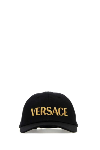 Shop Versace Hats In Black