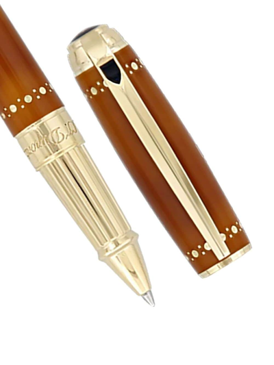 Shop St Dupont Line D Derby Rollerball Pen In Brown