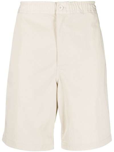Shop Danton Elasticated-waist Bermuda Shorts In Neutrals