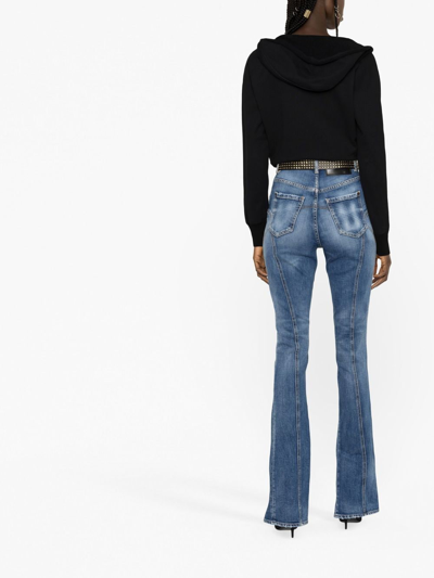 Dsquared2 High-waisted Flared Jeans In Blue
