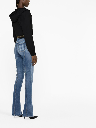 Dsquared2 High-waisted Flared Jeans In Blue