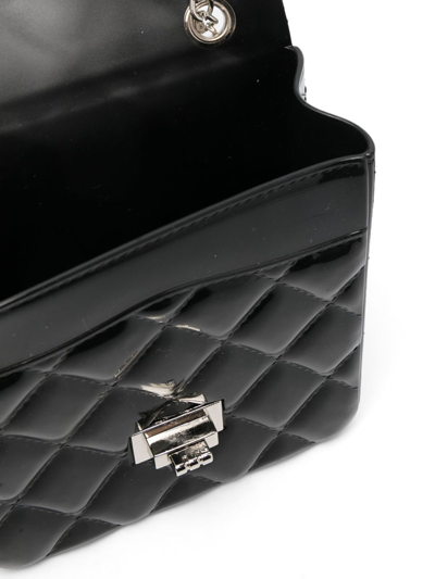 Shop Monnalisa Diamond-quilting Shoulder Bag In Black