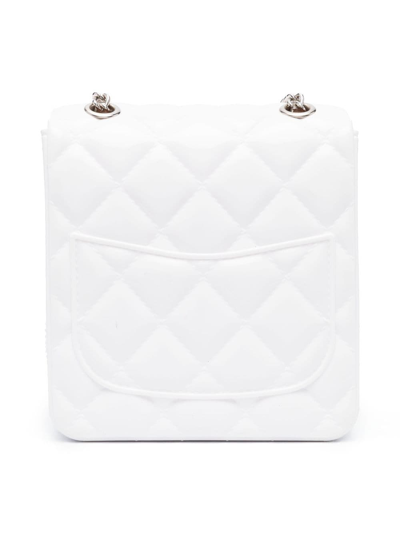 Shop Monnalisa Quilted Shoulder Bag In White