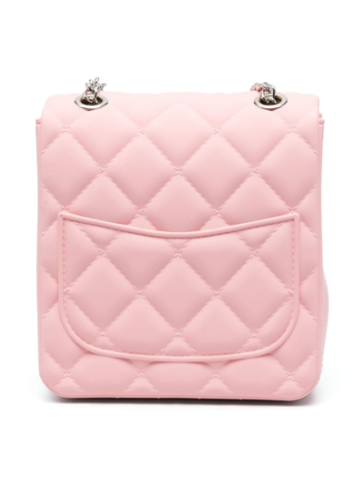 Shop Monnalisa Diamond-quilting Shoulder Bag In Pink