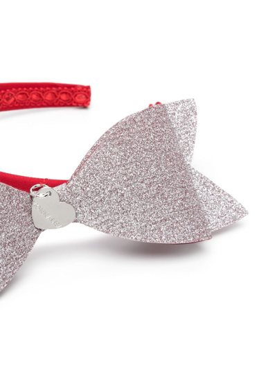 Shop Monnalisa Bow-detail Headband In Red
