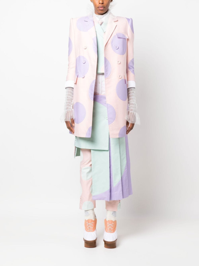Thom Browne Frilled High-neck Tulle Top In White