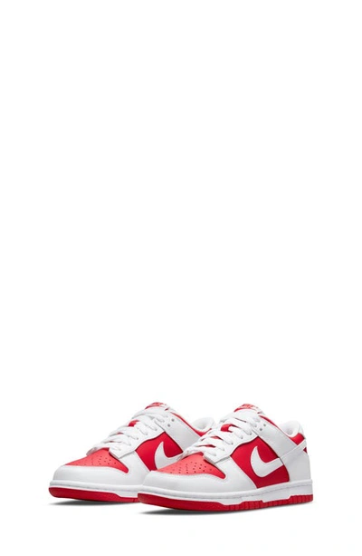 Nike 'dunk Low' Sneaker In University Red/ White/ Orange