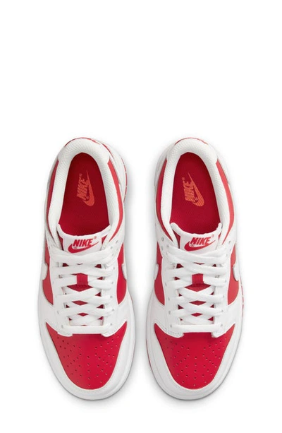 Nike 'dunk Low' Sneaker In University Red/ White/ Orange