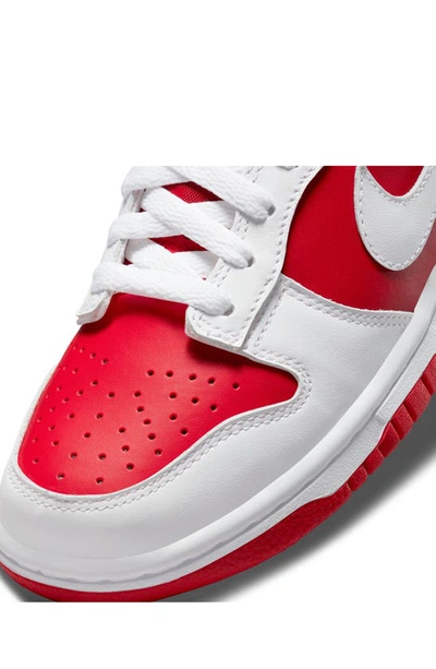 Nike 'dunk Low' Sneaker In University Red/ White/ Orange