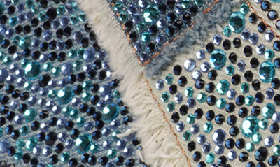Zigi Koralay Rhinestone Platform Sneaker In Blue Canvas