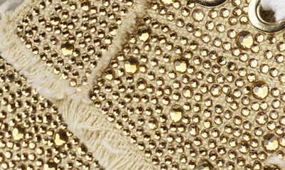 Zigi Koralay Rhinestone Platform Sneaker In Gold Canvas