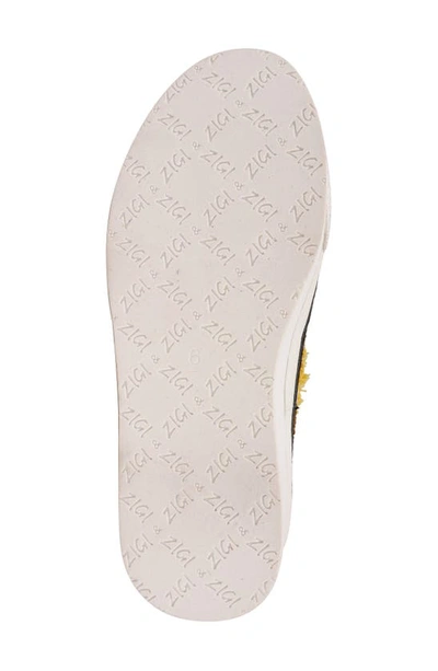 Zigi Koralay Rhinestone Platform Sneaker In Yellow Canvas
