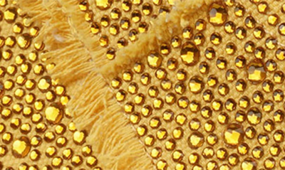 Zigi Koralay Rhinestone Platform Sneaker In Yellow Canvas