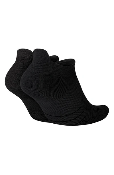 Nike Multiplier Assorted 2-pack No-show Running Socks In Black/white