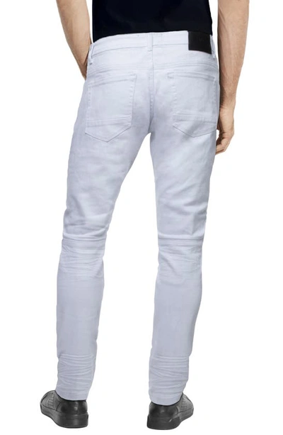 X-ray Raw X Distressed Moto Slim Jeans In White