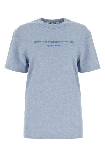 Shop Alexander Wang T-shirt In Light Blue