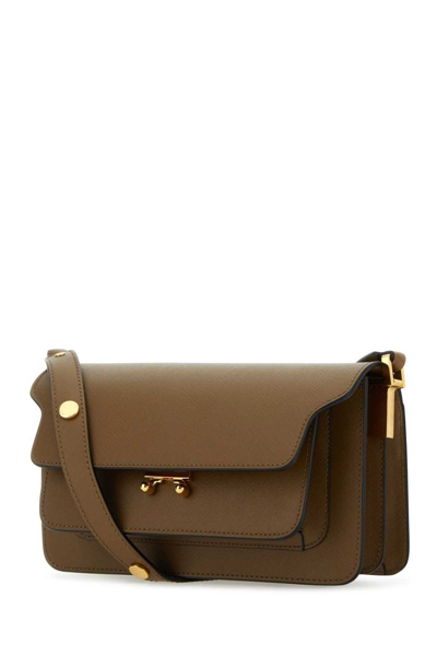 Shop Marni Shoulder Bags In Brown