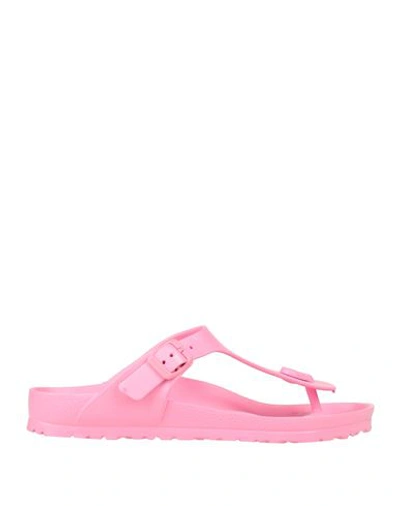 Shop Birkenstock Woman Toe Strap Sandals Pink Size 10 Eva (ethylene - Vinyl - Acetate)