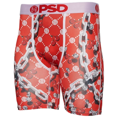 Shop Psd Mens  Graphic Briefs In Red/white
