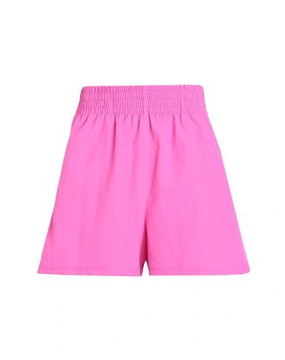 Shop Topshop Woman Shorts & Bermuda Shorts Fuchsia Size 14 Nylon In Pink