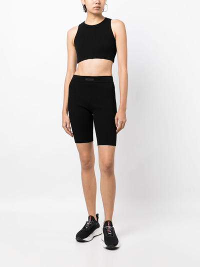 Essentials Logo Patch Shorts In Black