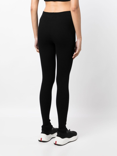Essentials Ribbed Leggings In Black