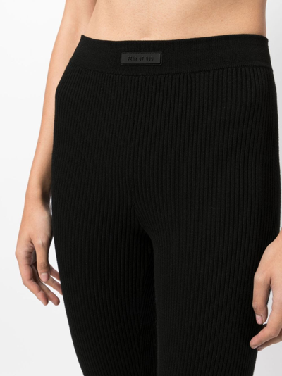 Shop Essentials Ribbed Leggings In Black