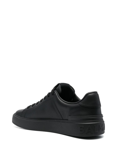 Shop Balmain B-court Low-top Sneakers In Black