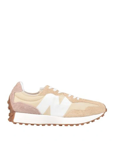 New Balance 327 Man Sneakers Beige Size 11.5 Textile Fibers In Beige