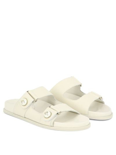 Shop Jimmy Choo "fayence" Sandals In White