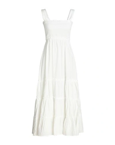 Shop Topshop Woman Maxi Dress White Size 8 Cotton