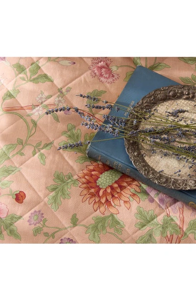 Matouk Simone Floral Linen Pillow Sham In Apricot