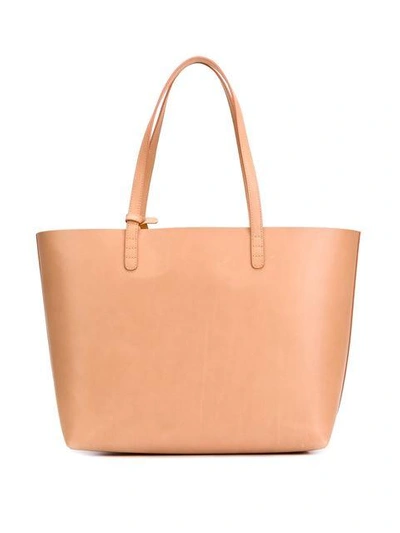 Shop Mansur Gavriel Large Tote In Brown