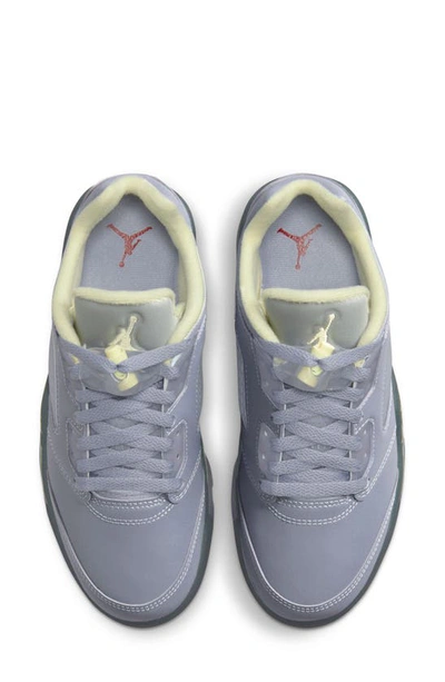 Shop Jordan Air  5 Low 'indigo Haze' Sneaker In Indigo Haze/ Fire Red/ Silver