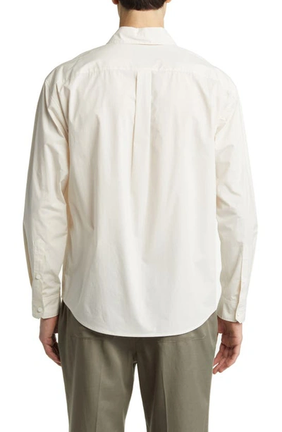Shop Frame Organic Cotton Button-up Shirt In White Sand