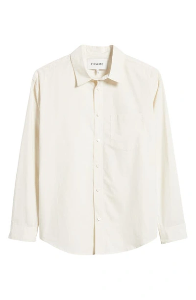 Shop Frame Organic Cotton Button-up Shirt In White Sand