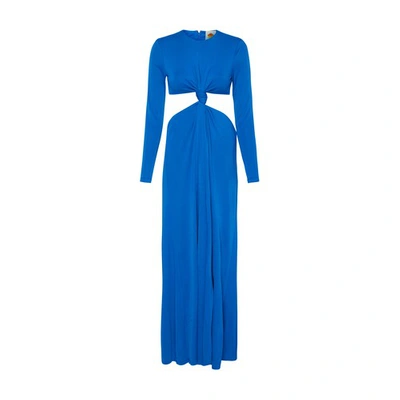 Shop Farm Rio Knot Cut Out Maxi Dress In Medium_blue