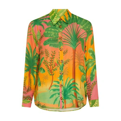 Shop Farm Rio Sunrise Scenario Long Sleeve Shirt In Sunrise_scenario_ombre