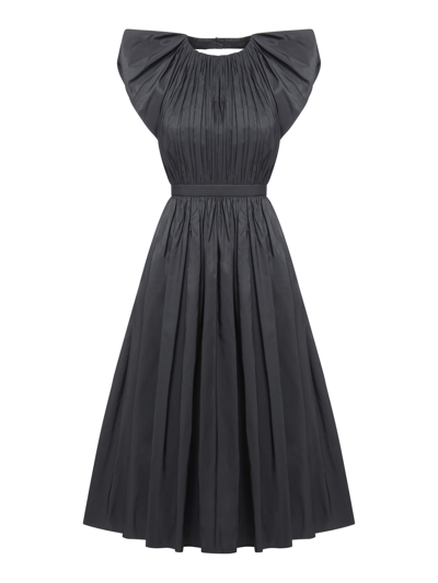 Shop Alexander Mcqueen Day Dress Sustainable Polyfaille In Black