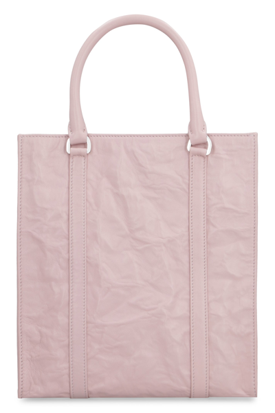 Shop Prada Smooth Leather Tote Bag In Pink