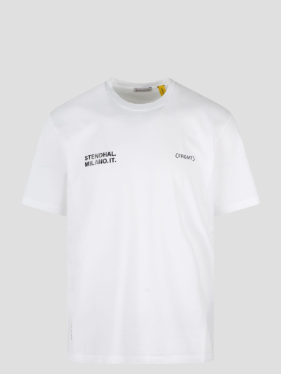 Shop Moncler Genius Logo Motif T-shirt In White