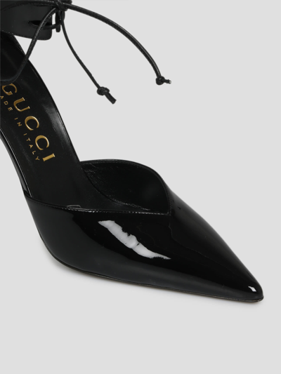 Shop Gucci High Heel Patent Pump In Black