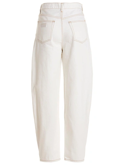 Shop Ganni Carrot Fit Jeans White