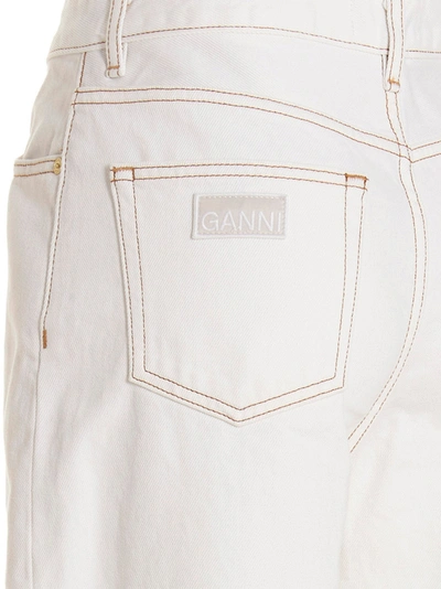 Shop Ganni Carrot Fit Jeans White