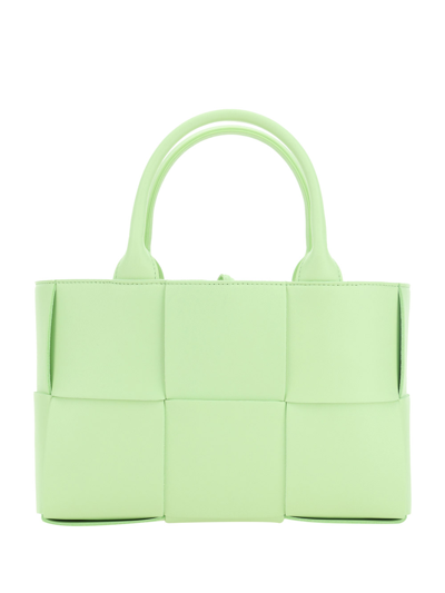 Shop Bottega Veneta Arco Tote Handbag In Fennel/gold
