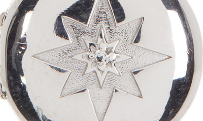 Shop Anzie Sterling Silver White Sapphire Starburst Locket Necklace